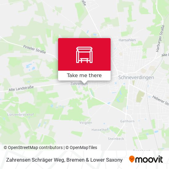 Zahrensen Schräger Weg map
