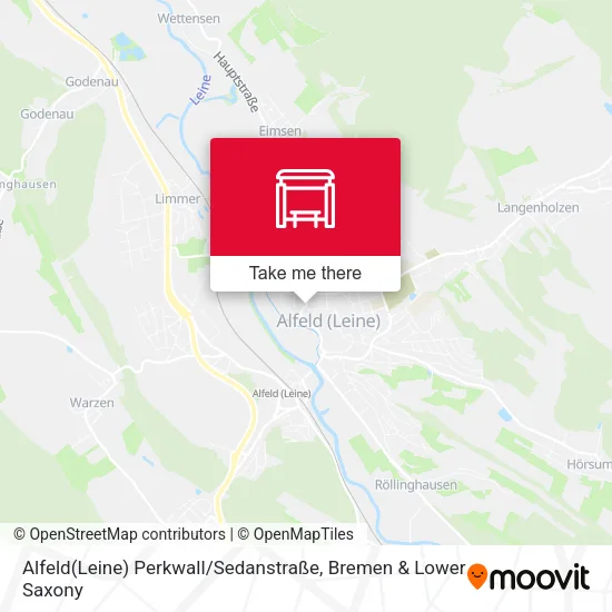 Карта Alfeld(Leine) Perkwall / Sedanstraße