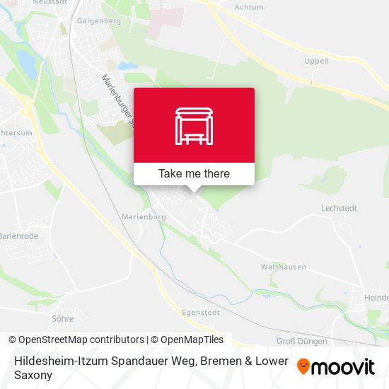Hildesheim-Itzum Spandauer Weg map