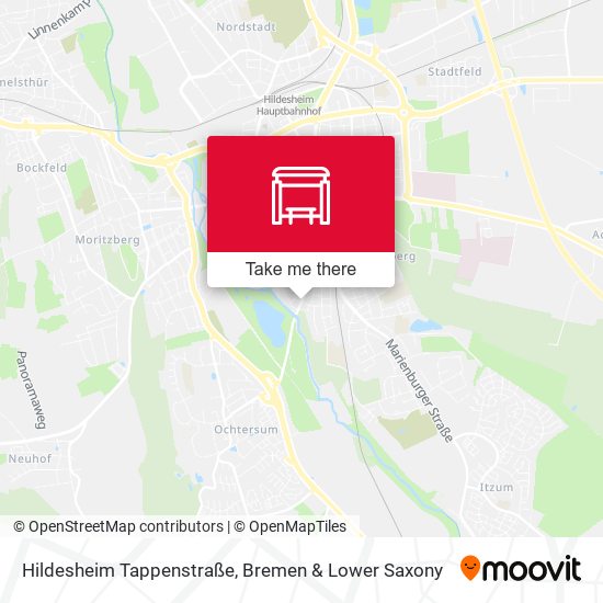 Hildesheim Tappenstraße map