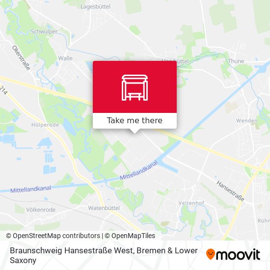 Braunschweig Hansestraße West map