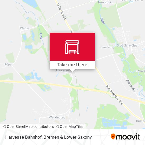 Harvesse Bahnhof map