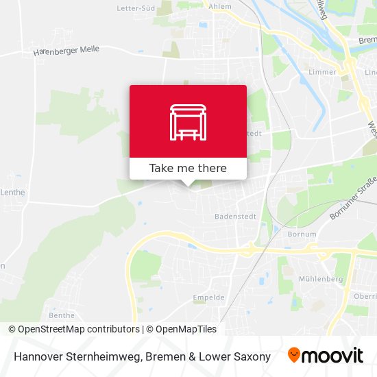 Hannover Sternheimweg map