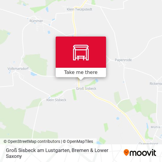 Groß Sisbeck am Lustgarten map