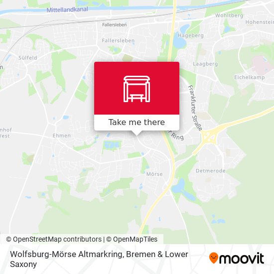 Wolfsburg-Mörse Altmarkring map