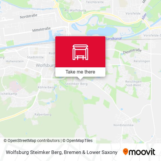 Wolfsburg Steimker Berg map