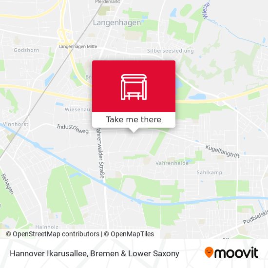 Hannover Ikarusallee map