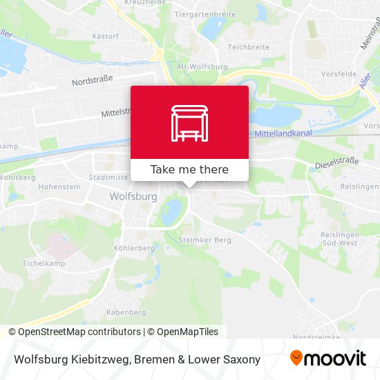 Wolfsburg Kiebitzweg map