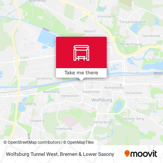 Wolfsburg Tunnel West map