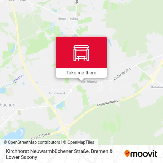 Карта Kirchhorst Neuwarmbüchener Straße