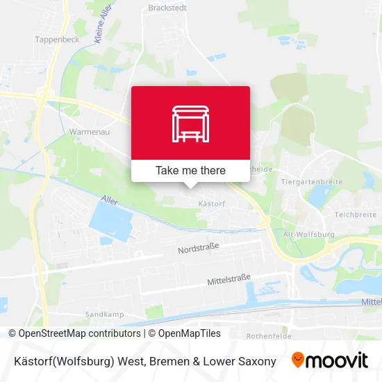 Карта Kästorf(Wolfsburg) West