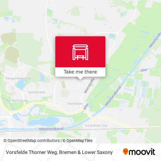 Vorsfelde Thorner Weg map