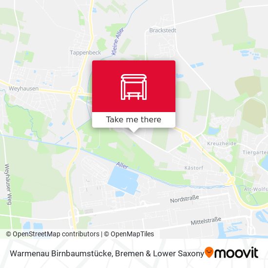 Warmenau Birnbaumstücke map