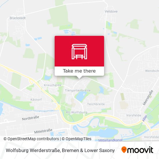 Wolfsburg Werderstraße map