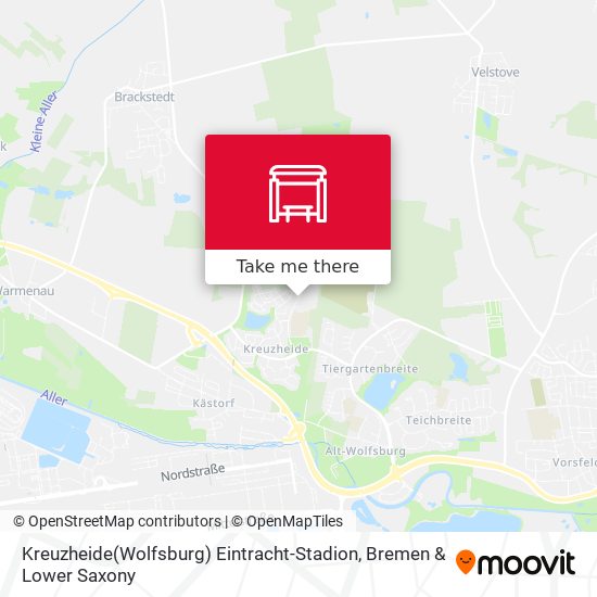 Kreuzheide(Wolfsburg) Eintracht-Stadion map