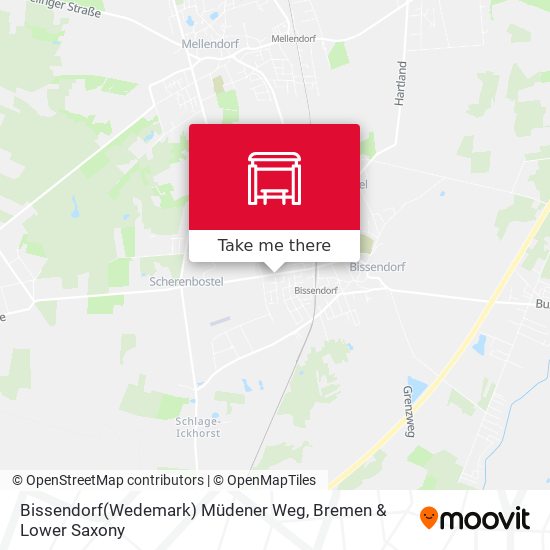 Bissendorf(Wedemark) Müdener Weg map