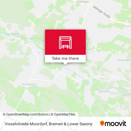 Visselvövede-Moordorf map