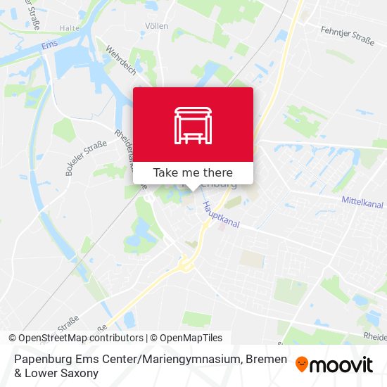 Papenburg Ems Center / Mariengymnasium map
