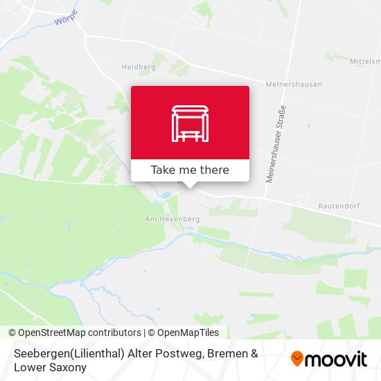 Seebergen(Lilienthal) Alter Postweg map