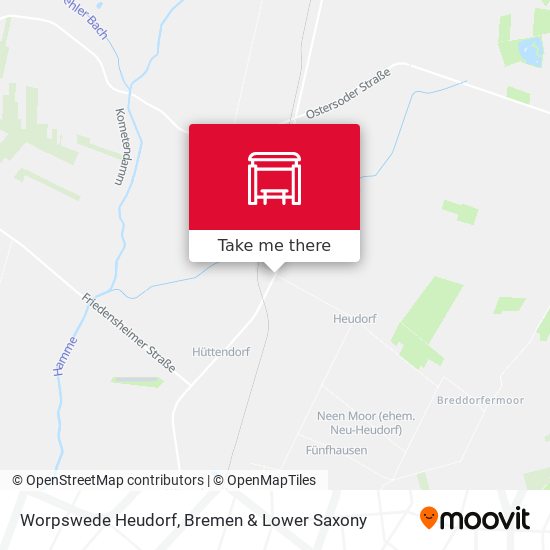 Worpswede Heudorf map