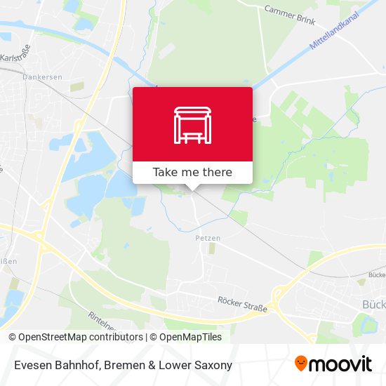Evesen Bahnhof map