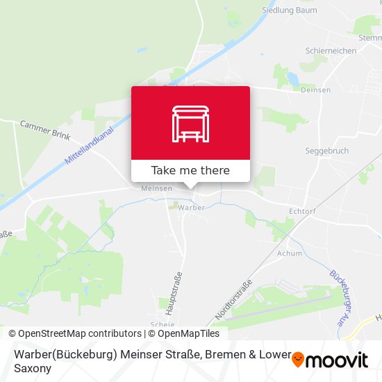 Warber(Bückeburg) Meinser Straße map