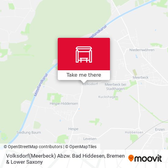 Volksdorf(Meerbeck) Abzw. Bad Hiddesen map