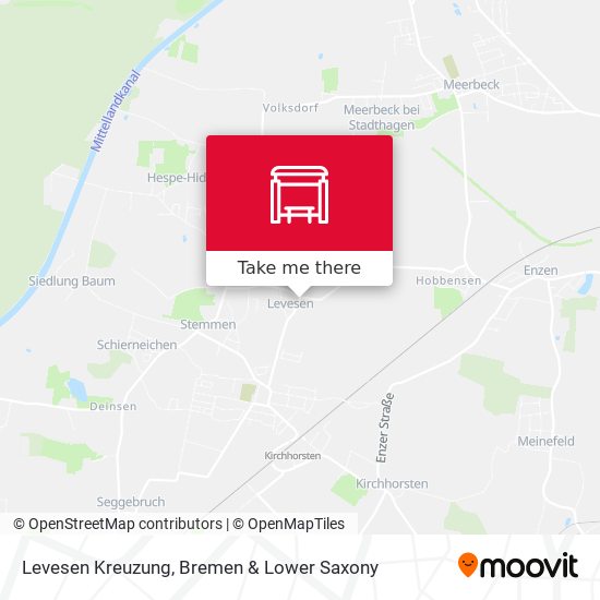 Levesen Kreuzung map