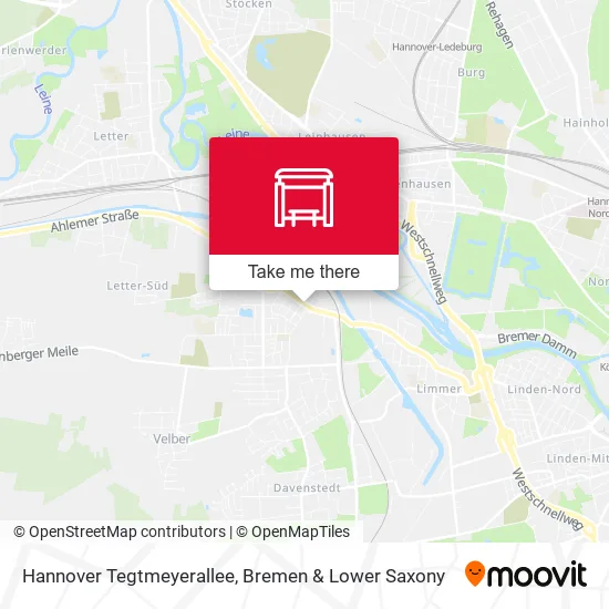 Карта Hannover Tegtmeyerallee