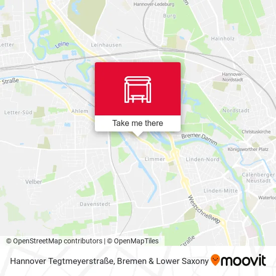 Карта Hannover Tegtmeyerstraße