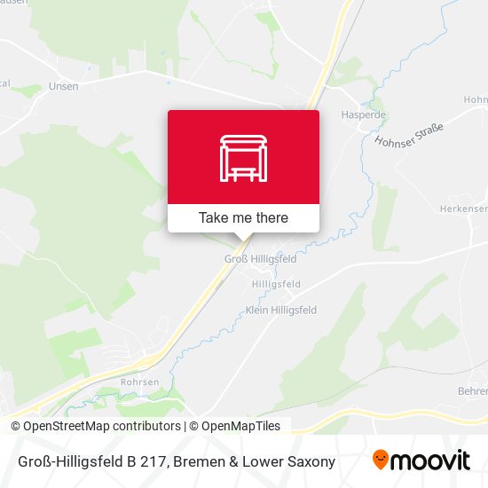 Groß-Hilligsfeld B 217 map