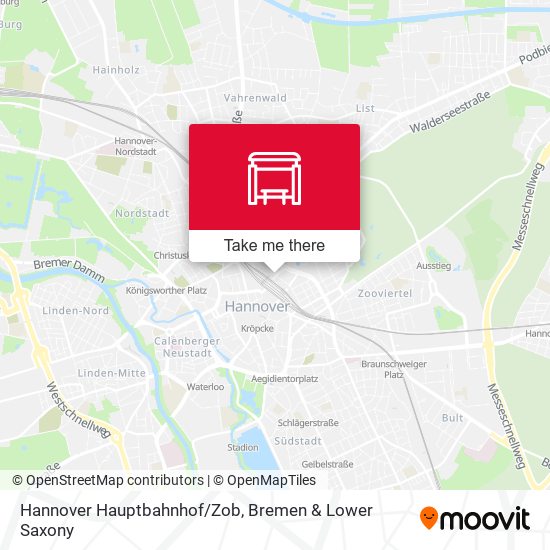 Hannover Hauptbahnhof/Zob map