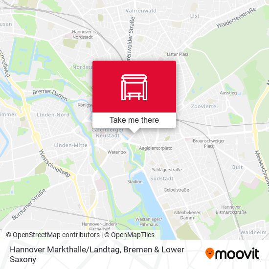 Hannover Markthalle/Landtag map