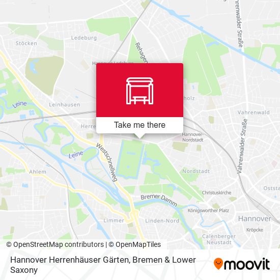 Hannover Herrenhäuser Gärten map