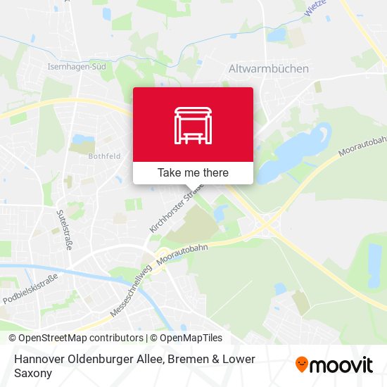 Hannover Oldenburger Allee map