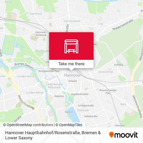 Hannover Hauptbahnhof / Rosenstraße map