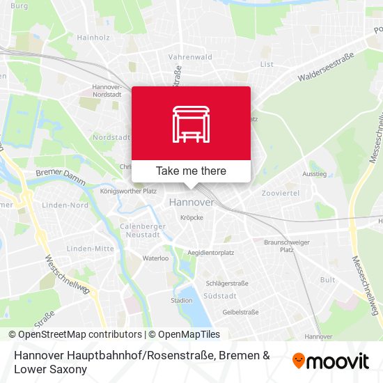 Hannover Hauptbahnhof / Rosenstraße map