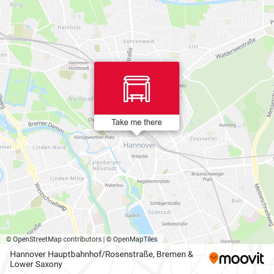 Hannover Hauptbahnhof / Rosenstraße map