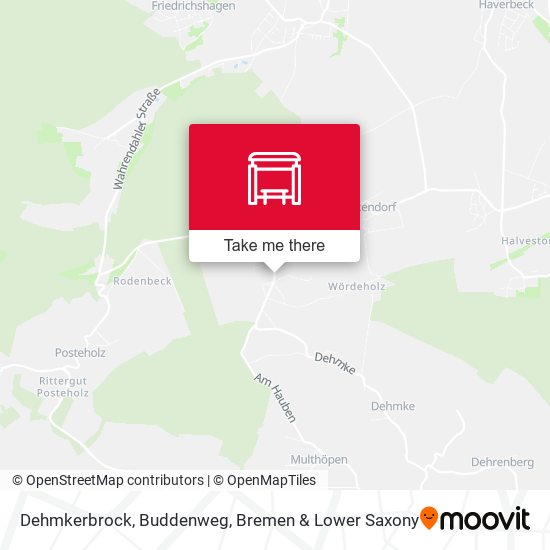 Dehmkerbrock, Buddenweg map