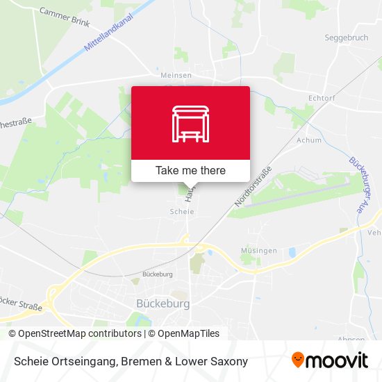 Scheie Ortseingang map