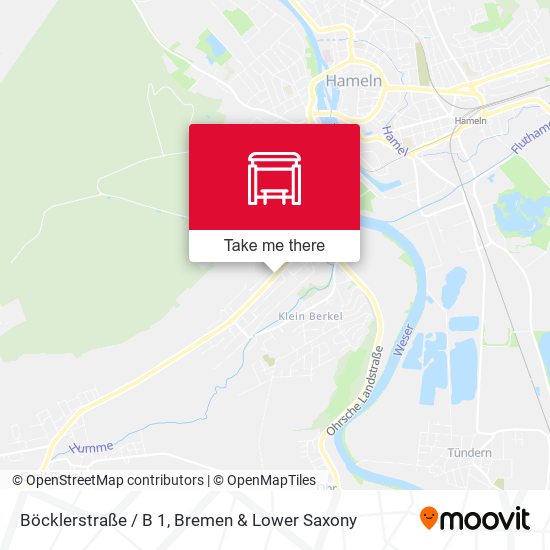 Böcklerstraße / B 1 map