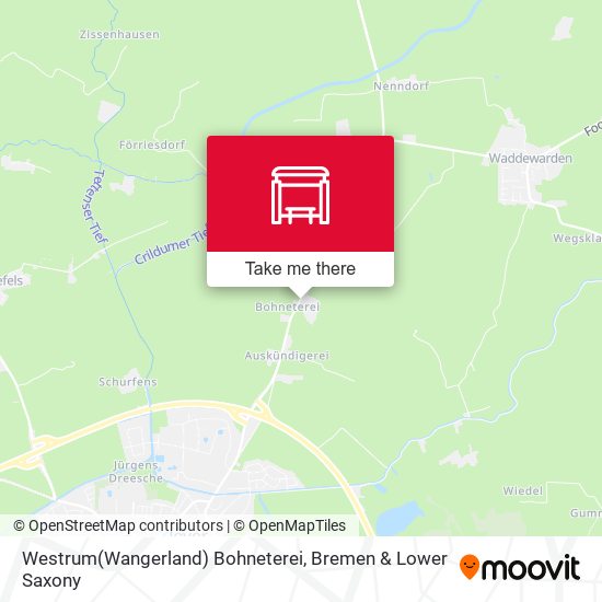 Westrum(Wangerland) Bohneterei map