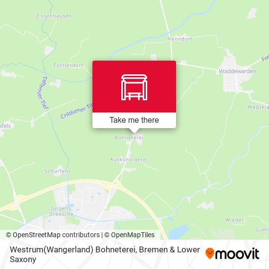 Westrum(Wangerland) Bohneterei map
