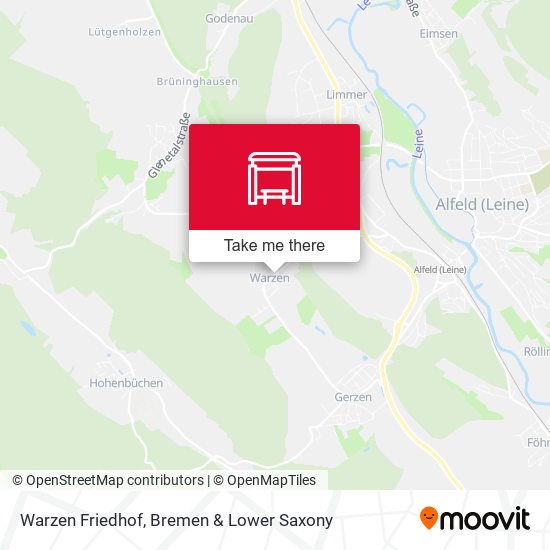 Warzen Friedhof map