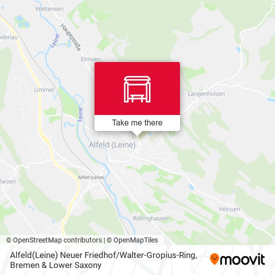 Alfeld(Leine) Neuer Friedhof / Walter-Gropius-Ring map