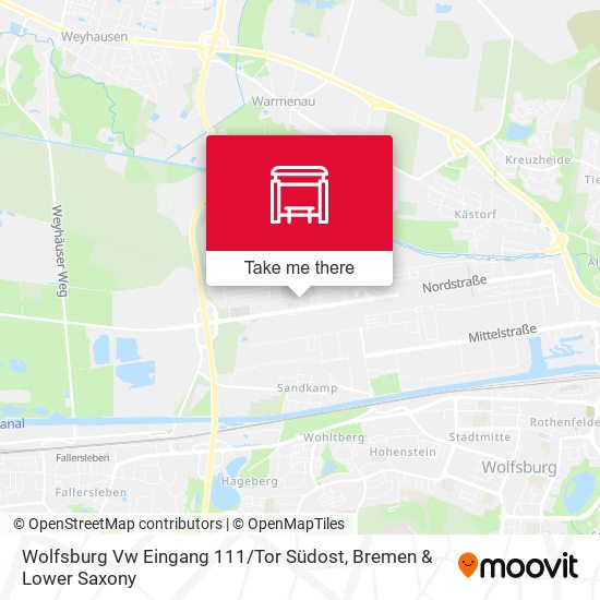Wolfsburg Vw Eingang 111 / Tor Südost map