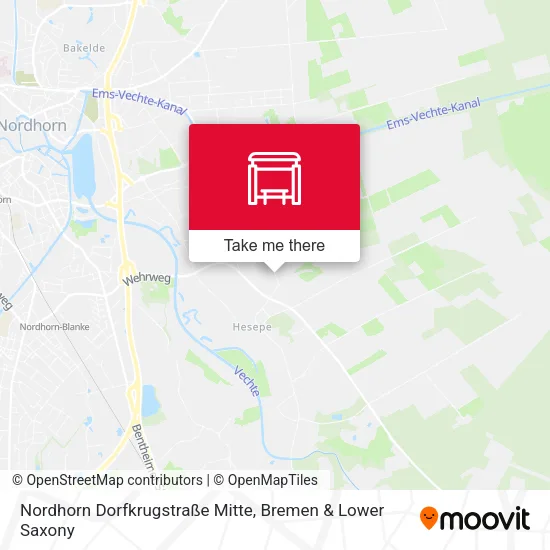 Карта Nordhorn Dorfkrugstraße Mitte