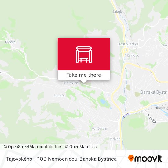 Tajovského - POD Nemocnicou map