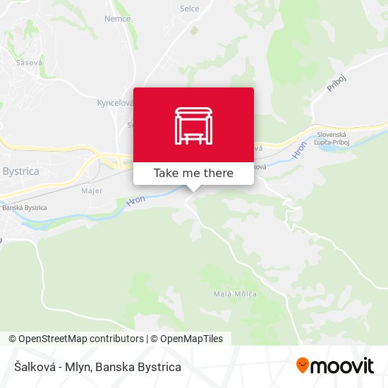 Šalková - Mlyn map