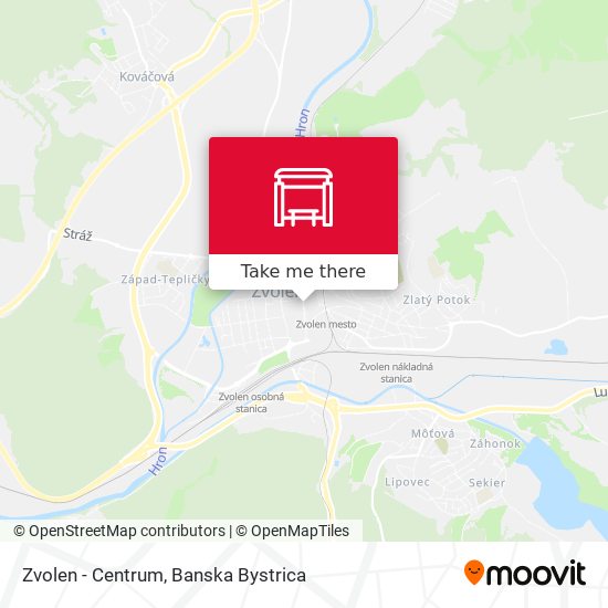 Zvolen - Centrum map